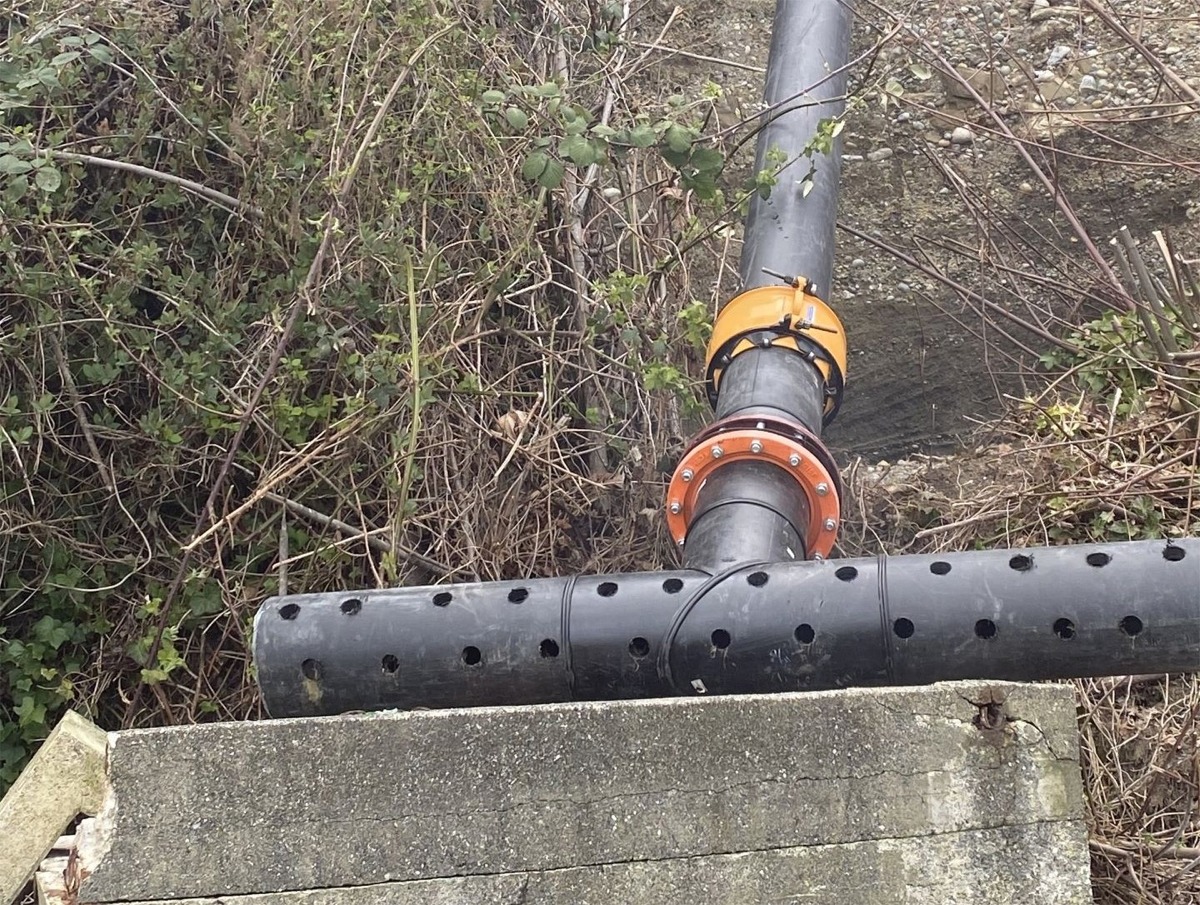 HDPE PIPE FUSING STORM DRAIN